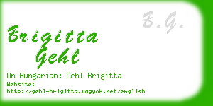 brigitta gehl business card